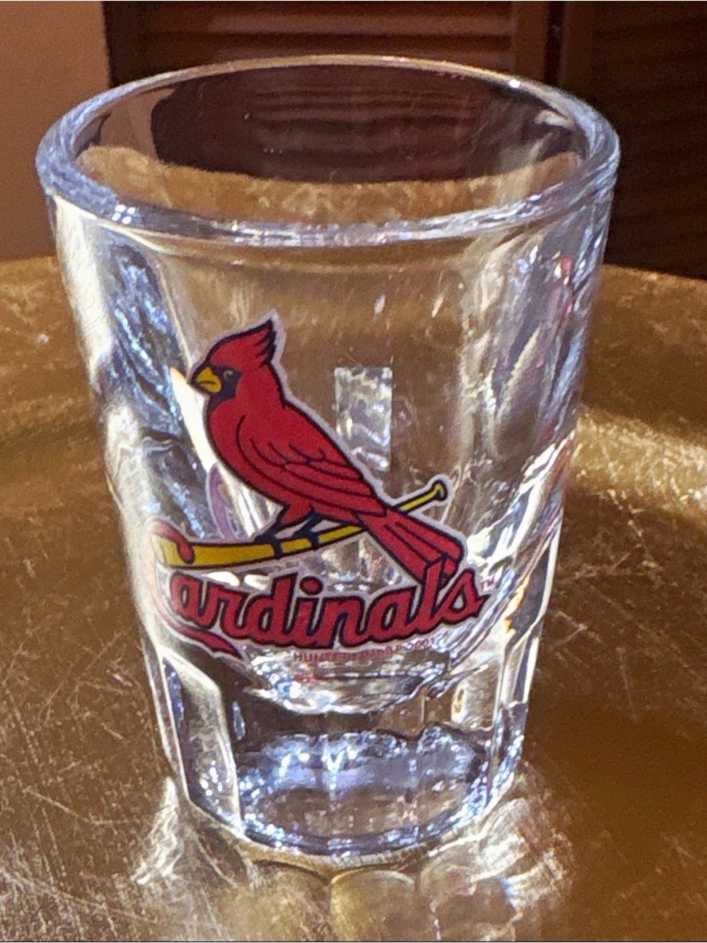 MLB St. Louis Cardinals Clear Shot Glass with Red Logo